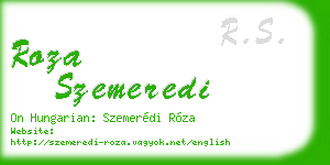 roza szemeredi business card